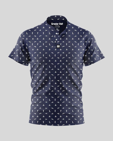 Sex Ed. Henley Polo Henley Polo Greater Half Dark Blue S